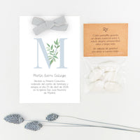 peladillas con recordatorio para invitados de comunión de la colección Inicial