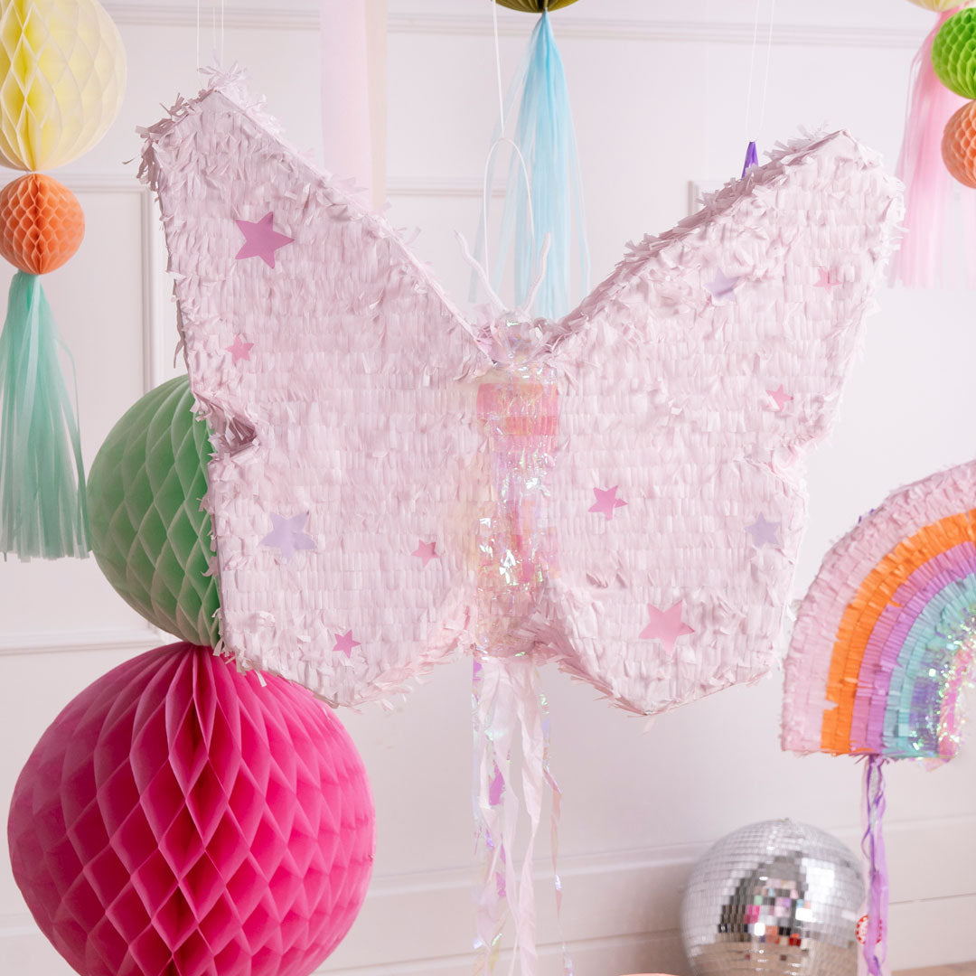 Piñata mariposa plegable para cumpleaños infantil