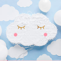 Piñata nube blanca para cumpleaños infantil