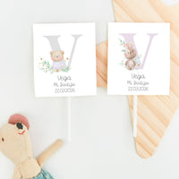 Piruletas personalizadas de la colección Inicial para Bautizo. 