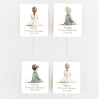 Opciones de diseño para las piruletas para Comunión de la Colección Boho. 