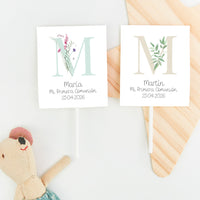 Piruletas personalizadas de la colección Inicial para Comunión. 