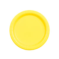 Platos de Papel Lisos Amarillo 23 cm / 18 cm | Set 6 uds.