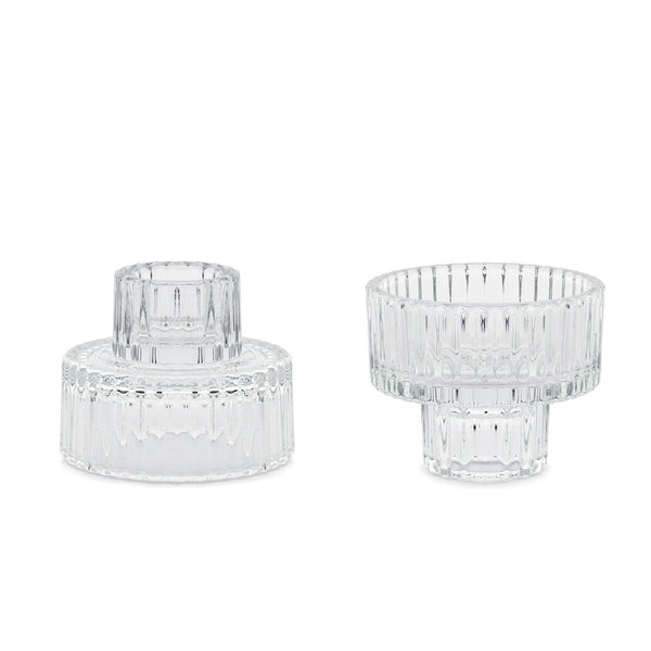 Portavelas de Cristal 2 en 1