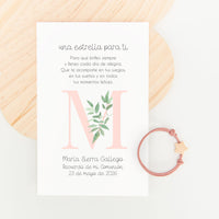 Pulsera Estrella para Niños con Tarjeta para Invitados de Comunión