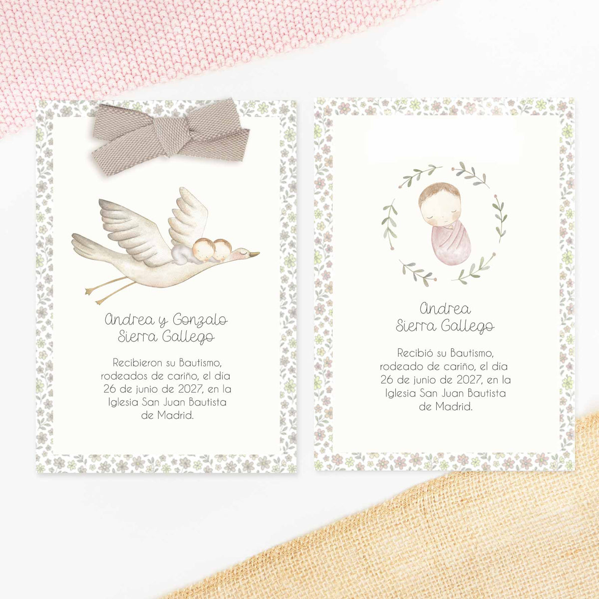 Recordatorio con Peladillas para Invitados de Bautizo