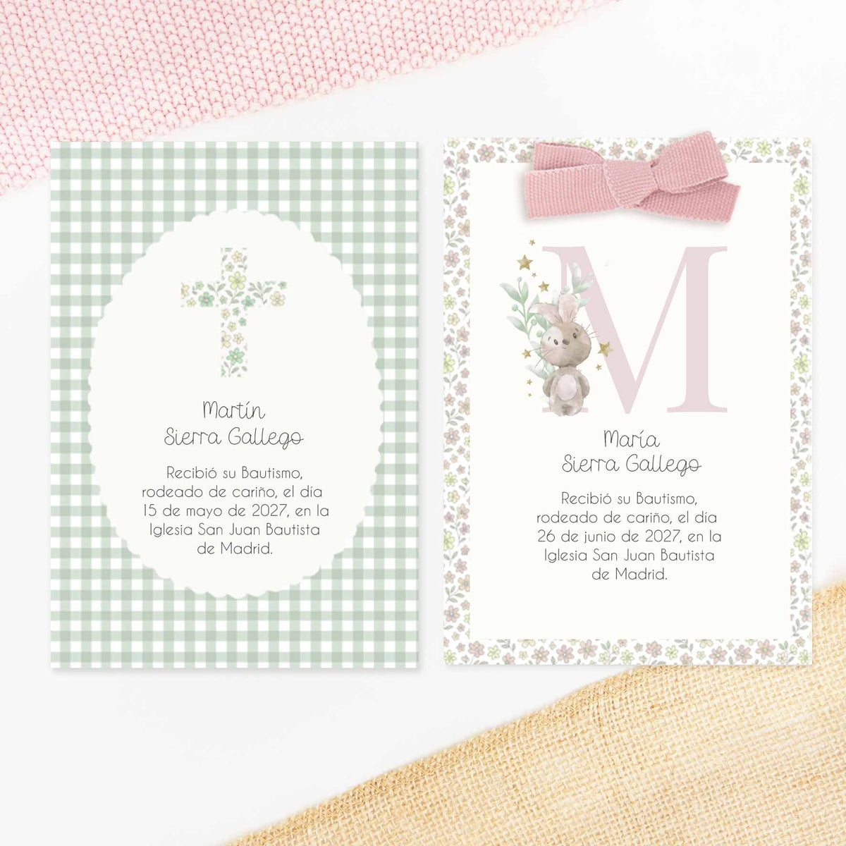 Recordatorio con Peladillas para Invitados de Bautizo