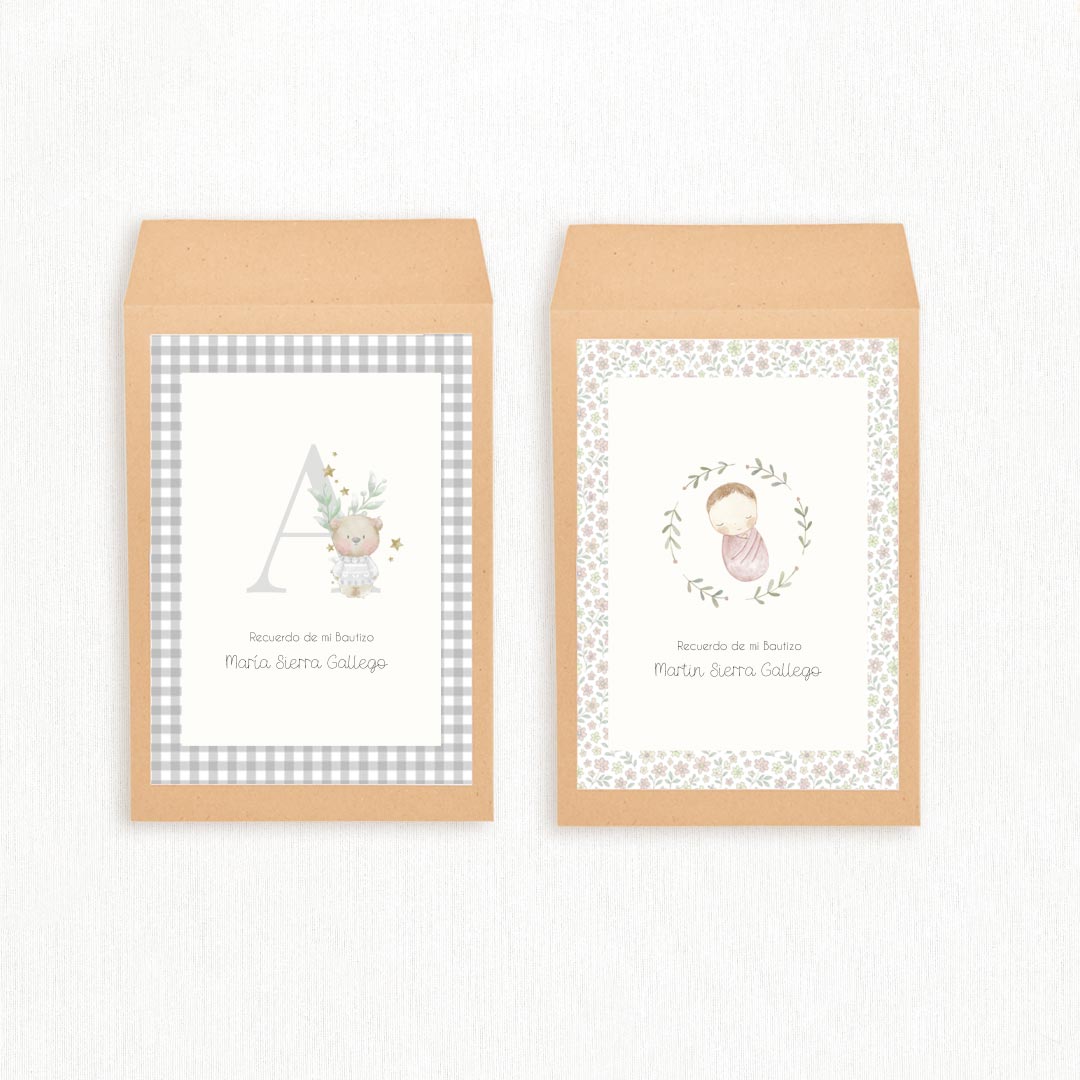 Recordatorio con Peladillas para Invitados de Bautizo