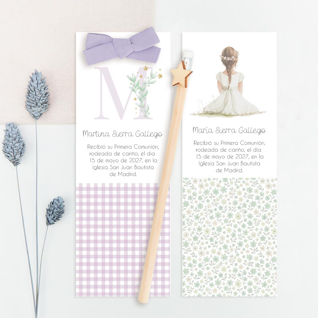 Marcapáginas con Lápiz – Detalle para Niños de Comunión