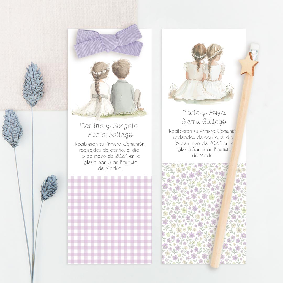 Marcapáginas con Lápiz – Detalle para Niños de Comunión
