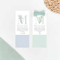 Recordatorio formato marcapáginas para comunión de la colección inicial. 