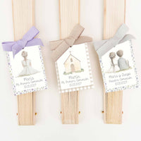 Abanico de Madera para Invitados de Comunión
