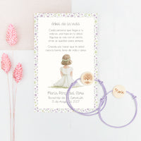 Pulsera Árbol de la Vida con Tarjeta para Invitados de Comunión