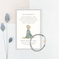 Pulsera Cruz con Tarjeta para Invitados de Comunión