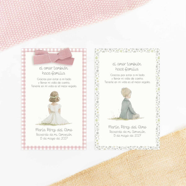 Pulsera Family con Tarjeta para Invitados de Comunión