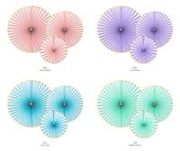 Carta de colores de rosetas decorativas pastel