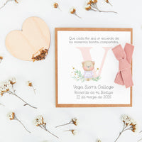 corazón de semillas como detalle de invitados de bautizo de la colección inicial