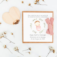 corazón de semillas como detalle de invitados de bautizo de la colección rosquito bebé