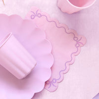 Servilletas de Papel con Volantes - Azul, Lila, Rosa y Verde  (12 uds)