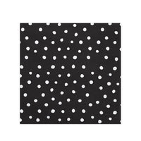 Servilleta negra con topos blancos de papel, 3 capas, pack de 20 unidades (33 × 33 cm).