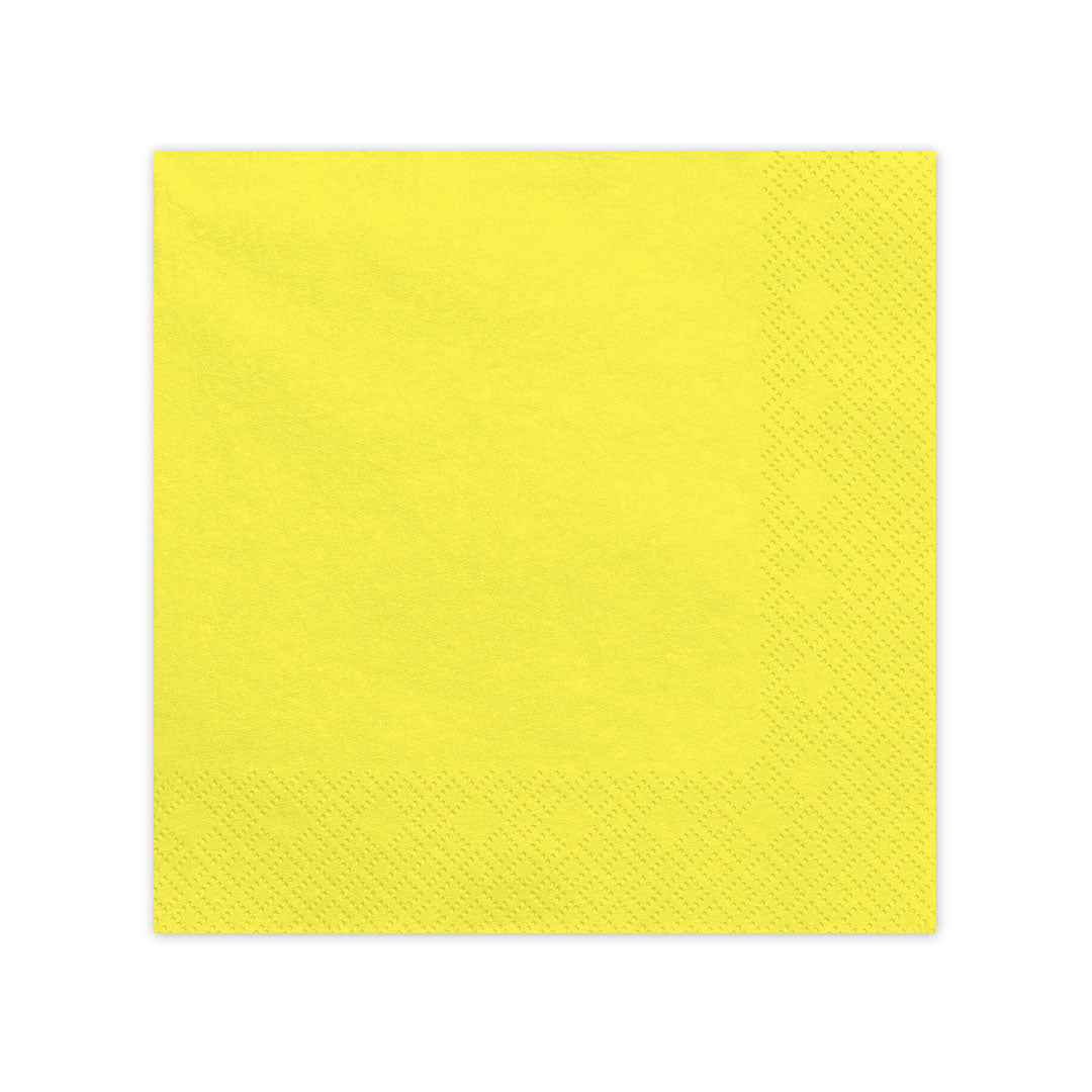 Servilletas de Papel Amarillas | 33x33 cm (Pack 20 uds.)