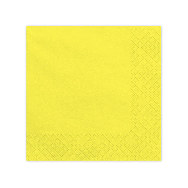 Servilletas de Papel Amarillas | 33x33 cm (Pack 20 uds.)