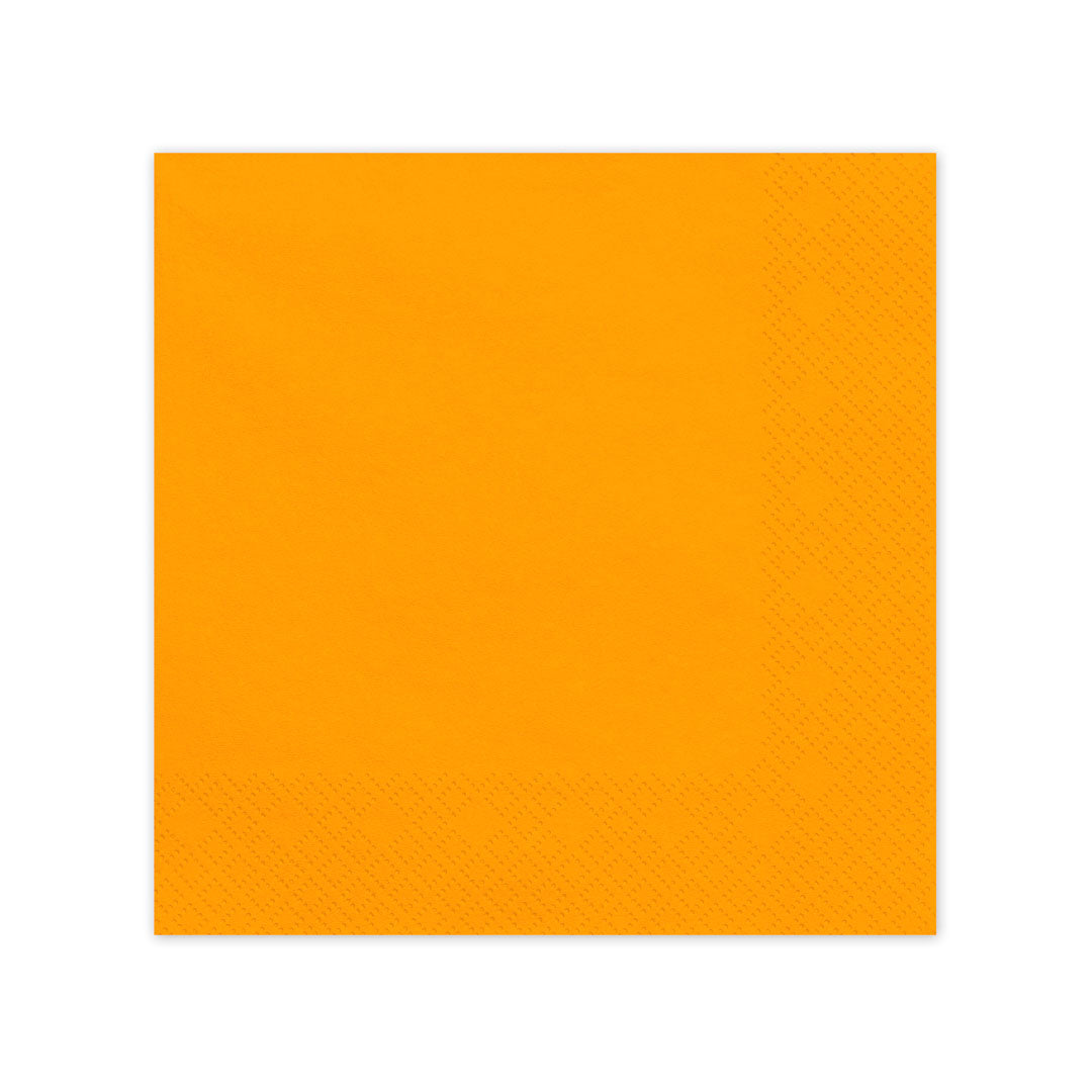 Servilletas de Papel Naranja | 33x33 cm (Pack 20 uds.)