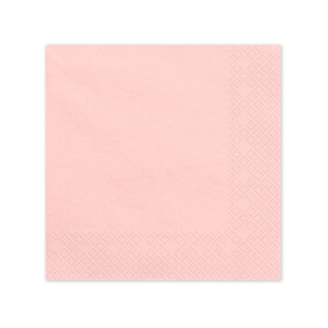 Servilletas de Papel Rosa Pastel| 33x33 cm (Pack 20 uds.)