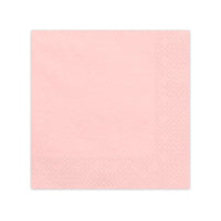 Servilletas de Papel Rosa Pastel| 33x33 cm (Pack 20 uds.)