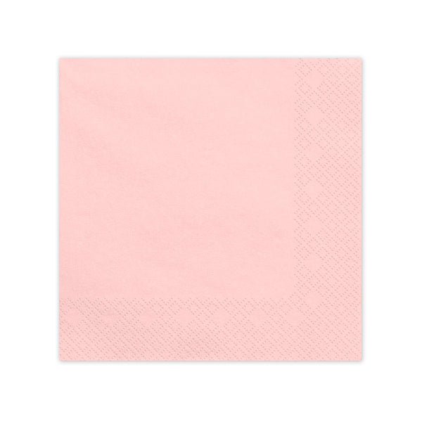 Servilletas de Papel Rosa Pastel| 33x33 cm (Pack 20 uds.)