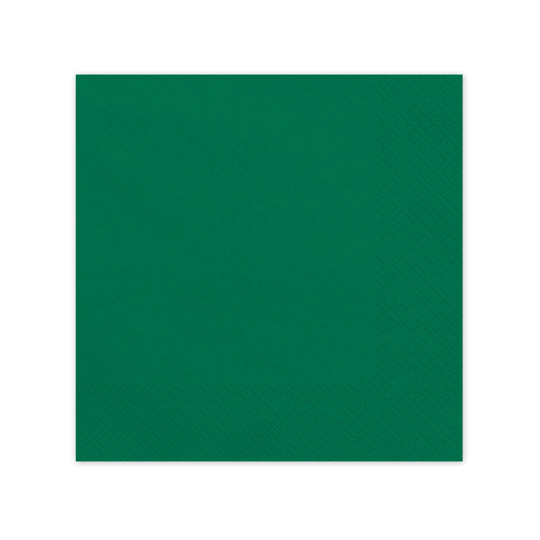 Servilletas de Papel Verde Oscuro | 33x33 cm (Pack 20 uds.)