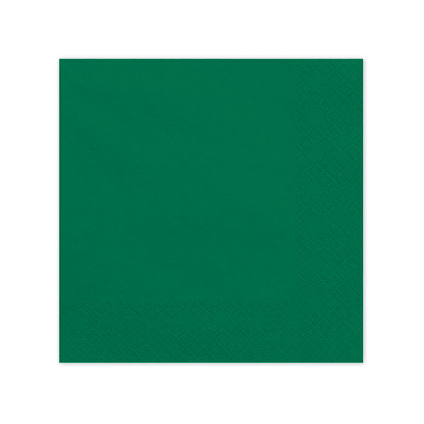 Servilletas de Papel Verde Oscuro | 33x33 cm (Pack 20 uds.)