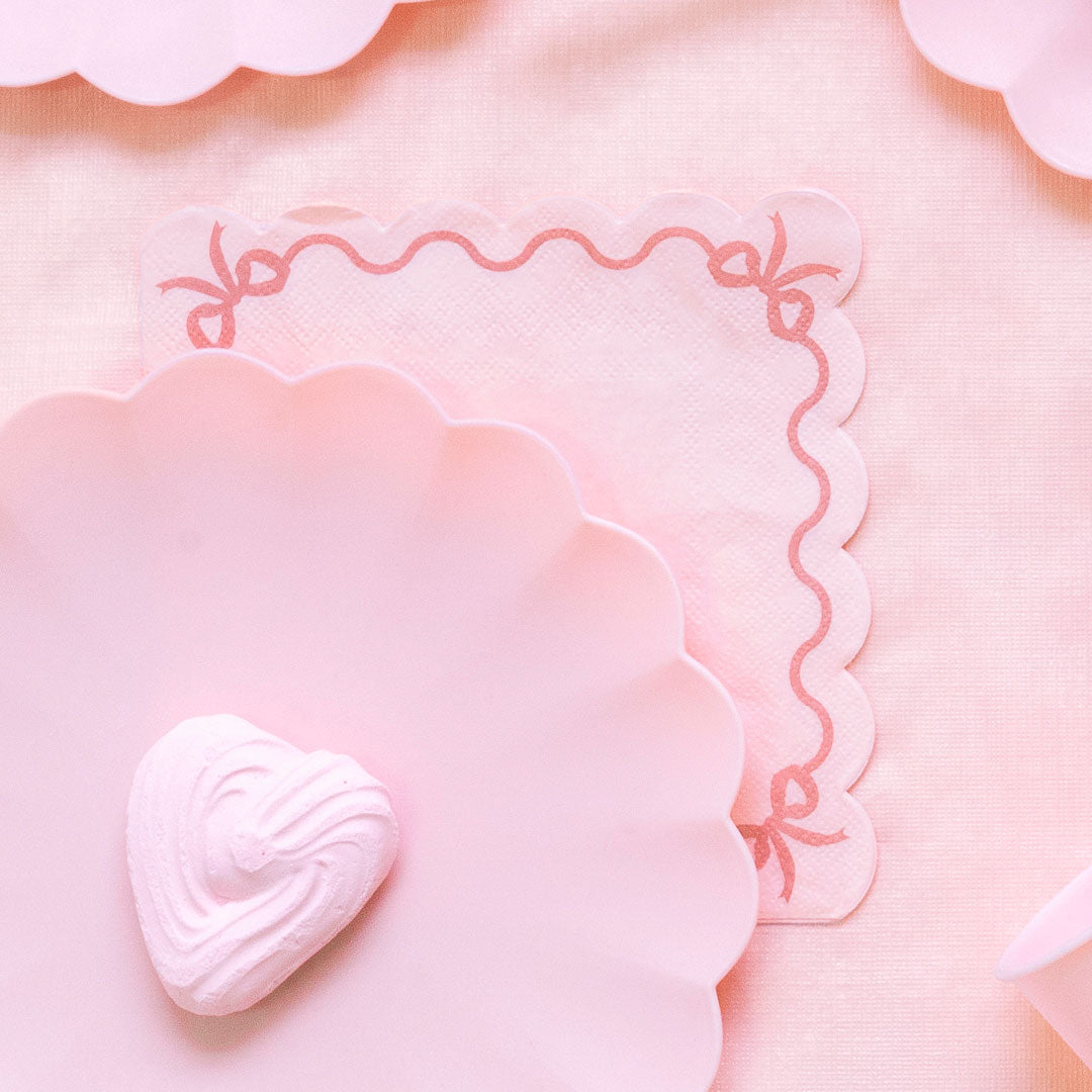 Servilletas de Papel con Volantes - Azul, Lila, Rosa y Verde  (12 uds)