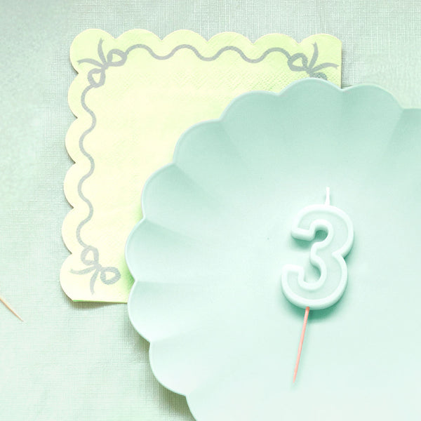 Servilletas de Papel con Volantes - Azul, Lila, Rosa y Verde  (12 uds)