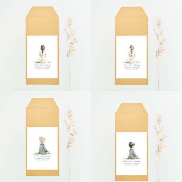 Marcapáginas de Comunión con Colgante Cruz de Madera