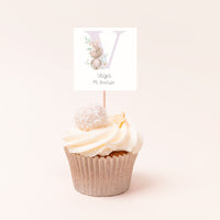 Topper para Cupcakes de Bautizo – Pack de 12 uds