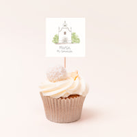 Topper para Cupcakes de Comunión - Pack de 12 uds