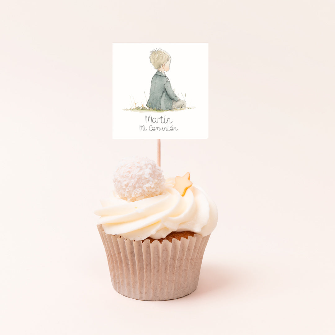 Topper para Cupcakes de Comunión - Pack de 12 uds