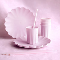 Vasos de Plástico Reutilizables – Azul, Lila, Rosa o Verde (4 uds)