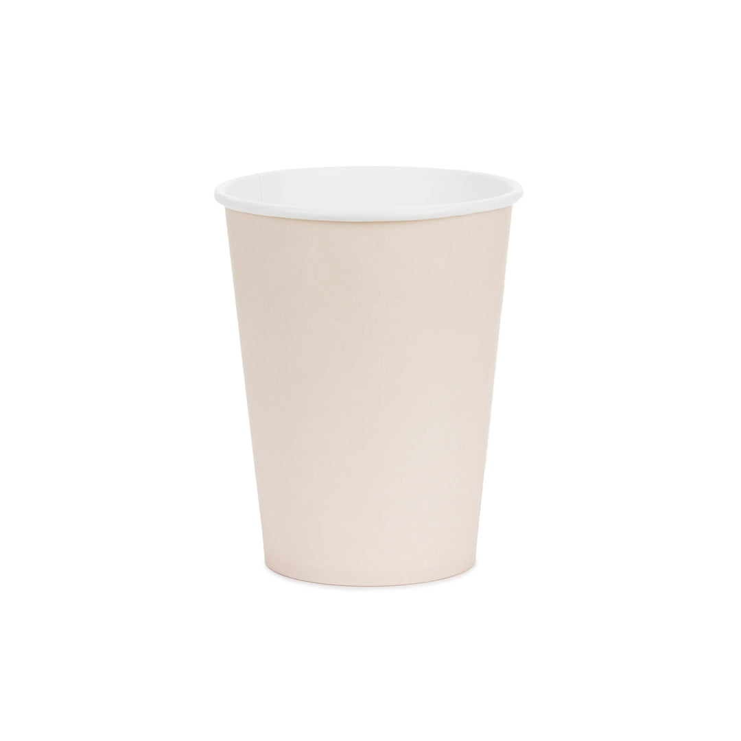 Vasos de Papel Lisos Beis 250 ml | Set 6 uds.