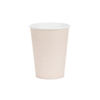 Vasos de Papel Lisos Beis 250 ml | Set 6 uds.
