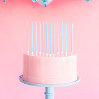 velas de cumpleaños azules de 14 cm