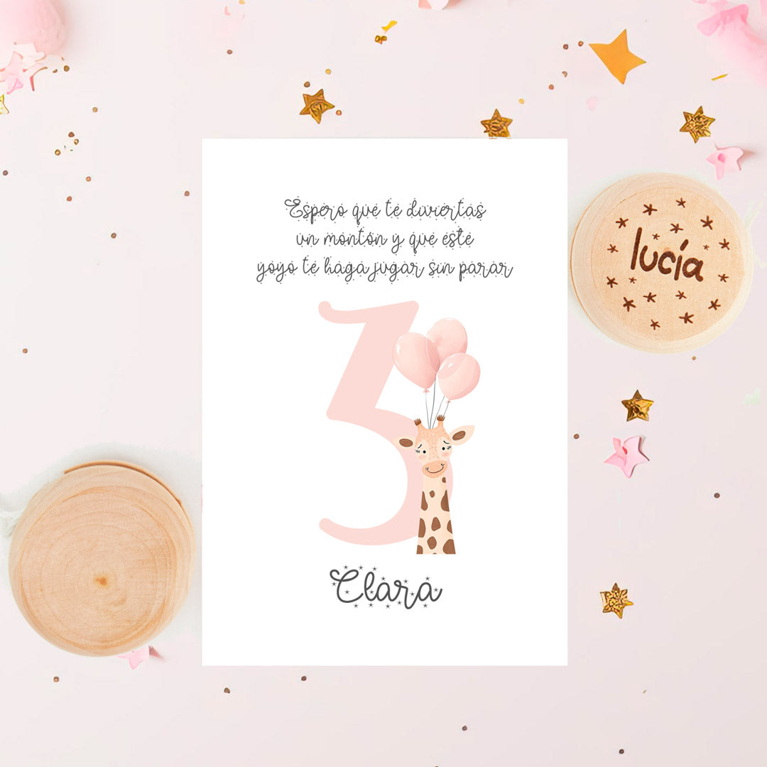 Yoyó de Madera Personalizado con el Nombre de Cada Niño – Detalle de Cumpleaños