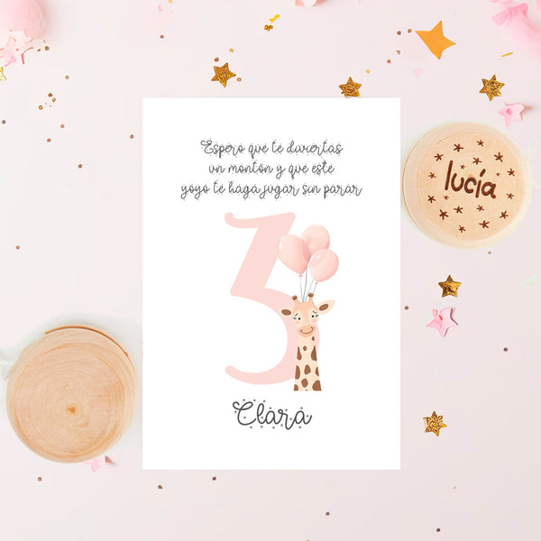 Yoyó de Madera Personalizado con el Nombre de Cada Niño – Detalle de Cumpleaños