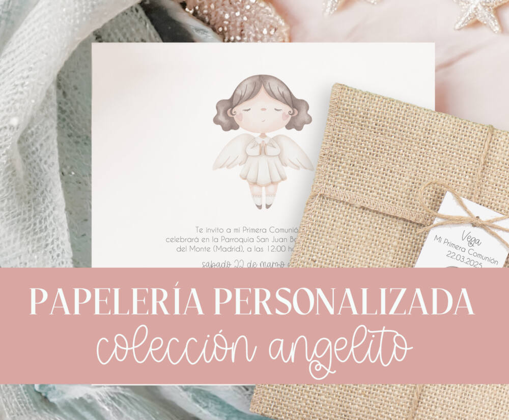 papelería comunión angelito